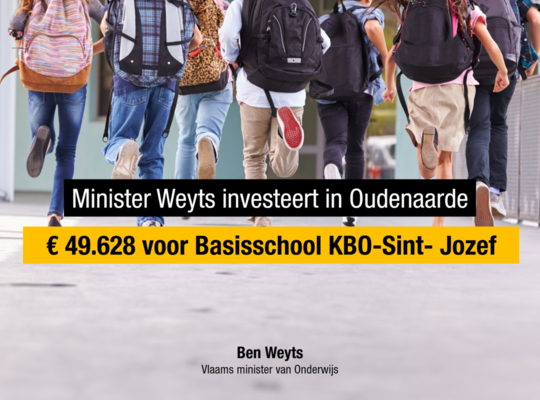 Vlaanderen investeert in KBO-Sint-Jozef